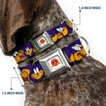 Load image into Gallery viewer, Looney Tunes Logo White Seatbelt Buckle Collar - Road Runner Expressions Royal
