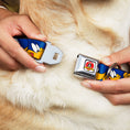 Load image into Gallery viewer, Looney Tunes Logo White Seatbelt Buckle Collar - Road Runner Expressions Royal
