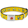 Load image into Gallery viewer, Looney Tunes Logo Full Color White Seatbelt Buckle Collar - Tweety Bird Expressions2
