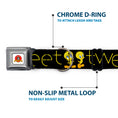 Load image into Gallery viewer, Looney Tunes Logo Full Color White Seatbelt Buckle Collar - Tweety Bird Poses CUTE AND SWEET Black/Yellow
