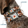 Load image into Gallery viewer, Looney Tunes Logo White Seatbelt Buckle Collar - Tasmanian Devil Vortex Poses Stacked Black
