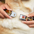Load image into Gallery viewer, Looney Tunes Logo Full Color White Seatbelt Buckle Collar - Wile E. Coyote Expressions Black
