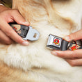 Load image into Gallery viewer, Looney Tunes Logo Full Color White Seatbelt Buckle Collar - YOSEMITE SAM w/Poses Gray
