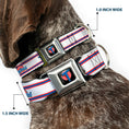 Load image into Gallery viewer, Space Jam Tune Squad Icon Full Color Black/Red/Blue Seatbelt Buckle Collar - Space Jam TUNE SQUAD Logo Stripe White/Red/Blue
