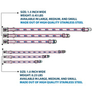 Space Jam Tune Squad Icon Full Color Black/Red/Blue Seatbelt Buckle Collar - Space Jam TUNE SQUAD Logo Stripe White/Red/Blue