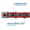 Load image into Gallery viewer, HYDRA Logo Full Color Black/Red Seatbelt Buckle Collar - HYDRA Logo/Stripe Red/Black/White
