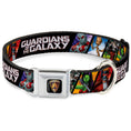 Load image into Gallery viewer, GUARDIANS OF THE GALAXY - EVERGREEN GUARDIANS Badge Full Color Black Gold Purple Seatbelt Buckle Collar - GUARDIANS OF THE GALAXY 5-Character Pose Blocks
