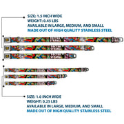 DOCTOR STRANGE MOVIE Doctor Strange Eye of Agamotto Full Color Black Gold Seatbelt Buckle Collar - Classic DOCTOR STRANGE Comic Book Title/4-Poses