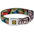 Load image into Gallery viewer, DOCTOR STRANGE MOVIE Doctor Strange Eye of Agamotto Full Color Black Gold Seatbelt Buckle Collar - Classic DOCTOR STRANGE Comic Book Title/4-Poses
