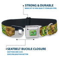 Load image into Gallery viewer, Baby Groot Running Pose I AM GROOT Full Color Greens/Yellows Seatbelt Buckle Collar - Baby Groot Pose/Face I AM GROOT Browns/Greens/Yellows
