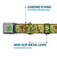 Load image into Gallery viewer, Baby Groot Running Pose I AM GROOT Full Color Greens/Yellows Seatbelt Buckle Collar - Baby Groot Pose/Face I AM GROOT Browns/Greens/Yellows
