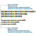 Load image into Gallery viewer, UNO Game Logo Full Color Black/Red/Yellow Seatbelt Buckle Collar - UNO Cards Stacked Collage Multi Color
