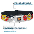 Load image into Gallery viewer, UNO Game Logo Full Color Black/Red/Yellow Seatbelt Buckle Collar - UNO Cards Lineup Stack Multi Color
