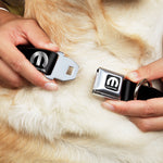 MOPAR Logo Full Color Black/White Seatbelt Buckle Collar - MOPAR Logo Repeat Black/Silver Gradient