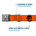 Load image into Gallery viewer, MOPAR Logo Full Color Black/White Seatbelt Buckle Collar - MOPAR Logo Repeat Orange/Black
