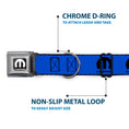 Load image into Gallery viewer, MOPAR Logo Full Color Black/White Seatbelt Buckle Collar - MOPAR Logo Repeat Blue/Black
