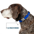 Load image into Gallery viewer, MOPAR Logo Full Color Black/White Seatbelt Buckle Collar - MOPAR Logo Repeat Blue/Black
