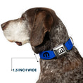 Load image into Gallery viewer, MOPAR Logo Full Color Black/White Seatbelt Buckle Collar - MOPAR Logo Repeat Blue/Black
