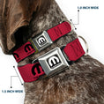 Load image into Gallery viewer, MOPAR Logo Full Color Black/White Seatbelt Buckle Collar - MOPAR Logo Repeat Fuchsia/Black
