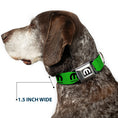Load image into Gallery viewer, MOPAR Logo Full Color Black/White Seatbelt Buckle Collar - MOPAR Logo Repeat Green/Black
