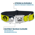 Load image into Gallery viewer, MOPAR Logo Full Color Black/White Seatbelt Buckle Collar - MOPAR Logo Repeat Yelow/Black
