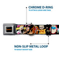 Load image into Gallery viewer, NICKELODEON Logo Full Color Black/Orange Seatbelt Buckle Collar - Nick 90's 13-Character Poses Black
