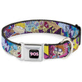 Load image into Gallery viewer, Nick 90'S Icon Black/Blue/Pink Seatbelt Buckle Collar - Nick 90's Rewind 7-Character/4-Logo Collage
