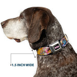Nick 90'S Icon Black/Blue/Pink Seatbelt Buckle Collar - Nick 90's Rewind Character Mash Up Collage2 Pinks