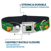 Classic TEENAGE MUTANT NINJA TURTLES Logo Seatbelt Buckle Collar - I 