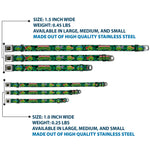 Classic TEENAGE MUTANT NINJA TURTLES Logo Seatbelt Buckle Collar - Classic TEENAGE MUTANT NINJA TURTLES Turtle Faces Black/Green Turtle Shell