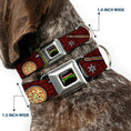 Load image into Gallery viewer, Classic TEENAGE MUTANT NINJA TURTLES Logo Seatbelt Buckle Collar - Classic TMNT Gear/Elements Brick Wall
