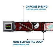 Classic TEENAGE MUTANT NINJA TURTLES Logo Seatbelt Buckle Collar - Classic TMNT Gear/Elements Brick Wall