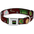 Load image into Gallery viewer, Classic TEENAGE MUTANT NINJA TURTLES Logo Seatbelt Buckle Collar - Classic TMNT Gear/Elements Brick Wall
