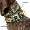 Load image into Gallery viewer, Classic TEENAGE MUTANT NINJA TURTLES Logo Seatbelt Buckle Collar - Classic Teenage Mutant Ninja Turtles Turtle Poses/Pizza Slices
