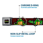 Classic TEENAGE MUTANT NINJA TURTLES Logo Seatbelt Buckle Collar - Classic TEENAGE MUTANT NINJA TURTLES Battle Poses/Group Pose7