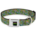 Load image into Gallery viewer, Classic TEENAGE MUTANT NINJA TURTLES Logo Seatbelt Buckle Collar - Classic Teenage Mutant Ninja Turtles Expression & Pose Turtle Shell Collage Lavender
