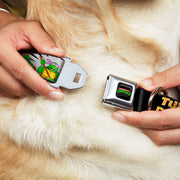 Classic TEENAGE MUTANT NINJA TURTLES Logo Seatbelt Buckle Collar - Classic Teenage Mutant Ninja Turtles Group Pose/TURTLE POWER!