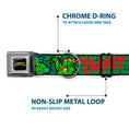 Load image into Gallery viewer, Classic TEENAGE MUTANT NINJA TURTLES Logo Seatbelt Buckle Collar - Classic Teenage Mutant Ninja Turtles Group Pose2/TMNT Green Brick Wall
