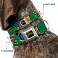 Load image into Gallery viewer, Classic TEENAGE MUTANT NINJA TURTLES Logo Seatbelt Buckle Collar - Classic TEENAGE MUTANT NINJA TURTLES Group Pose3/TMNT Logo Green/Multi Color
