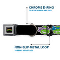 Load image into Gallery viewer, Classic TEENAGE MUTANT NINJA TURTLES Logo Seatbelt Buckle Collar - Classic Teenage Mutant Ninja Turtles Group Faces/TMNT/Ninja Star Black/Green
