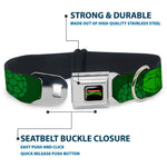 Classic TEENAGE MUTANT NINJA TURTLES Logo Seatbelt Buckle Collar - Classic Teenage Mutant Ninja Turtles Turtle Faces2 Greens
