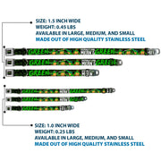 Classic TEENAGE MUTANT NINJA TURTLES Logo Seatbelt Buckle Collar - Classic TMNT Group Pose6/KEEPING IT LEAN, MEAN & GREEN Black/Green/White