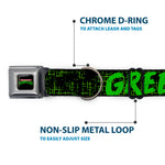 Classic TEENAGE MUTANT NINJA TURTLES Logo Seatbelt Buckle Collar - Classic TMNT Group Pose6/KEEPING IT LEAN, MEAN & GREEN Black/Green/White