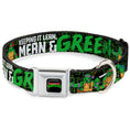 Load image into Gallery viewer, Classic TEENAGE MUTANT NINJA TURTLES Logo Seatbelt Buckle Collar - Classic TMNT Group Pose6/KEEPING IT LEAN, MEAN & GREEN Black/Green/White
