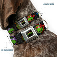 Load image into Gallery viewer, Classic TEENAGE MUTANT NINJA TURTLES Logo Seatbelt Buckle Collar - Classic Teenage Mutant Ninja Turtles Expessions/Battle Gear Gray/Multi Color
