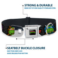 Load image into Gallery viewer, Classic TEENAGE MUTANT NINJA TURTLES Logo Seatbelt Buckle Collar - Classic Teenage Mutant Ninja Turtles Expessions/Battle Gear Gray/Multi Color
