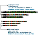 Classic TEENAGE MUTANT NINJA TURTLES Logo Seatbelt Buckle Collar - Classic Teenage Mutant Ninja Turtles Electric Expressions Black/Multi Neon