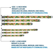 Classic TMNT Logo Seatbelt Buckle Collar - Classic TMNT Turtle Pizza