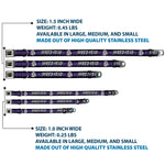 Classic TMNT Logo Seatbelt Buckle Collar - Shredder Head SHRED HEAD/Stripe Black/Purple/Gray