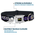 Load image into Gallery viewer, Classic TMNT Logo Seatbelt Buckle Collar - Shredder Head SHRED HEAD/Stripe Black/Purple/Gray
